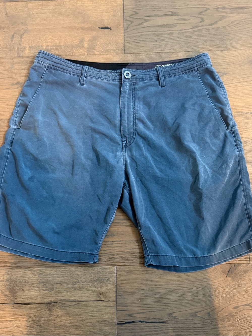 Volcom Men's Slate Blue Flat-Front Shorts